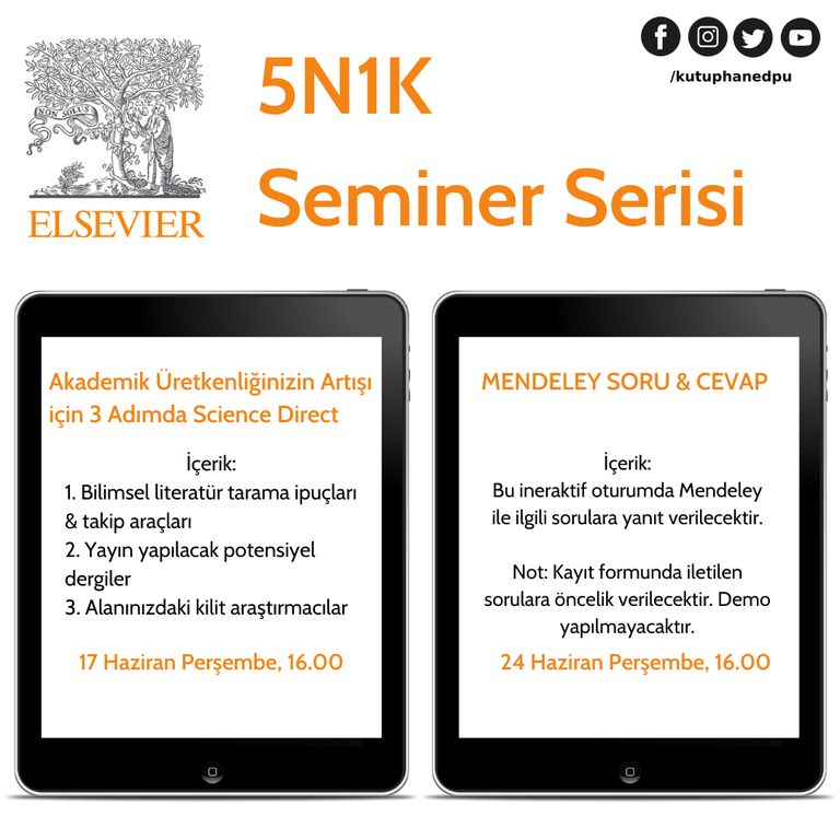 Elsevier Ekual 5n1k Seminer Serisi
