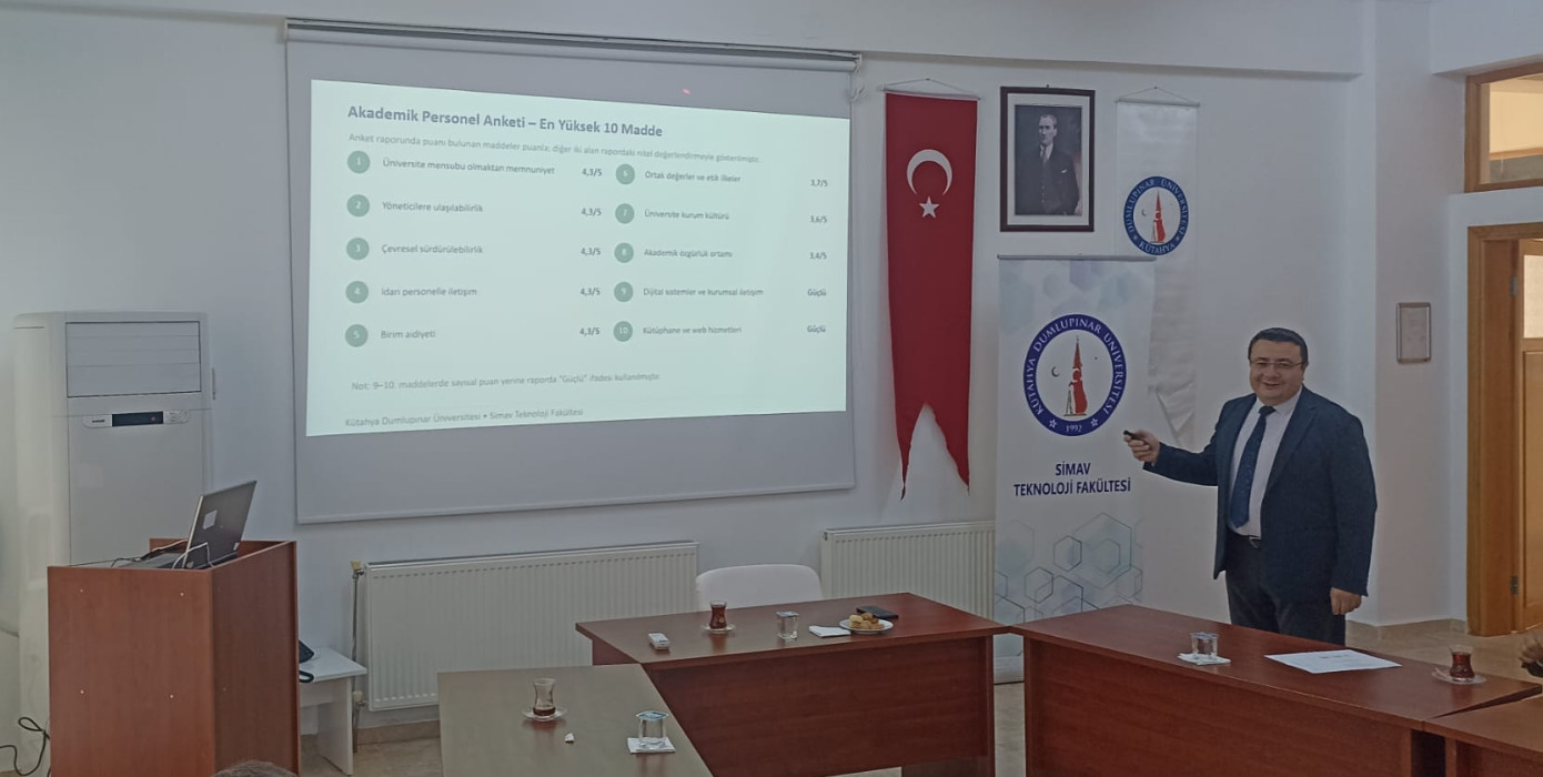 Fakültemizde Anket Sonuçları ve İyileştirme Alanları Değerlendirildi